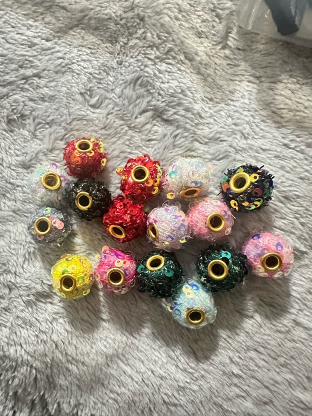 Sparkly Sequin Charm Beads - Multi Color